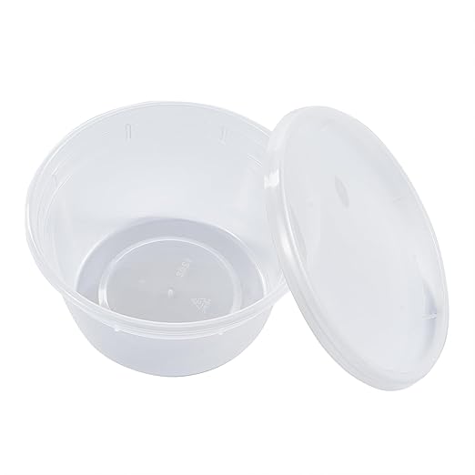 CIAO! 12OZ PP Injection Molded Soup-Deli Container with LLDPE Lid, Microwavable and BPA Free (240/240 combo pack)