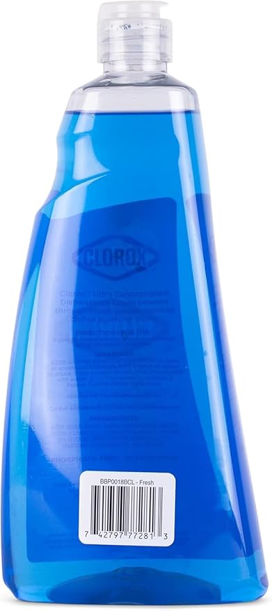 Clorox Ultra Concentrated Liquid Dish Soap with OXI, Fresh Scent - Dishwashing Detergent, Bleach-Free Formula Powers Through Grease, 26 Fl Oz - 2 Pack