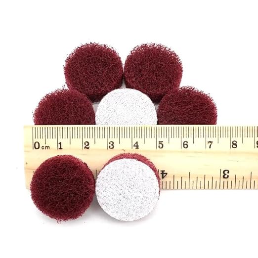60 PCS 1 Inch Multi-Purpose Flocking Scouring Pad 400-800 Grit Duty Nylon Cloth for Polishing & Grinding,30pcs of Each Grit