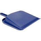 SPARTA Large Handheld Dustpan with Hanging Hole, Heavy-Duty Plastic Dustpan with Wide Lip for Countertops and Surfaces, Plastic, 10 Inches, Blue