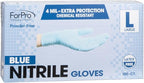 ForPro Disposable Nitrile Gloves, Chemical Resistant, Powder-Free, Latex-Free, Non-Sterile, Food Safe, 4 Mil