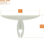 Casabella, White 44037 Clip on Silicone Squeegee, 10-1/8" x 1-1/4" x 6-3/4" h