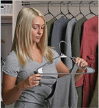 Sharpty Plastic Hangers Clothes Hangers for Clothing, Closet, Coats & Shirts - Notched, Durable, Thick, Tough & Space Saving - for Everyday Standard Use, Room Essentials & Basics - 20 Pack - Black