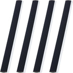 CRASPIRE 4Pcs Dustpan Rubber Edge Strips Adhesive Replacement Lip Black Broom Plastic Small Dustpan Repair Inlet Refill Pressing Garbage Silicone Repair Strip for Home Accessories(25.8cm)