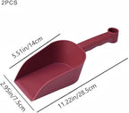 2 Pcs Garden Scoops PP Resin Hand Trowels Hanging Hole Design Shovel Scoops for Home Flower Soil Planting Digging Transplanting Compost Dog Food