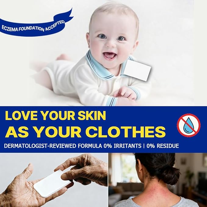 Fragrance-Free Laundry Sheets (32 Loads) - Ultra-Concentrated Travel Detergent in Compact Storage Box, 5-Second Dissolve, 2X Stain Removal, HE-Safe, TSA Approved Detergent Sheets