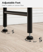HOOBRO Over the Toilet Storage, 3-Tier Over Toilet Bathroom Organizer, Freestanding Above Toilet Shelf with Adjustable Feet, Space Saving, Easy Assembly, Greige and Black BG63TS01
