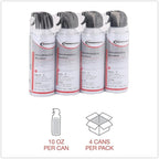Innovera 10014 Compressed Air Duster Cleaner, 10 oz Can, 4/Pack