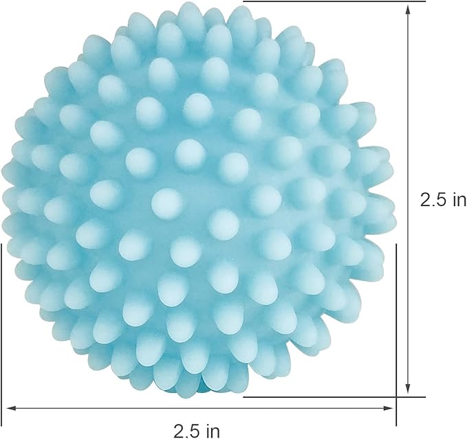 Dryer Balls 4 Pack - Non-Toxic Reusable Dryer Balls (Light Blue)