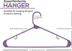 Utopia Home Plastic Hangers 200 Pack - Clothes Hanger with Hooks - Durable & Space Saving Coat Hanger - Heavy Duty Purple Hangers - Skirt Hangers