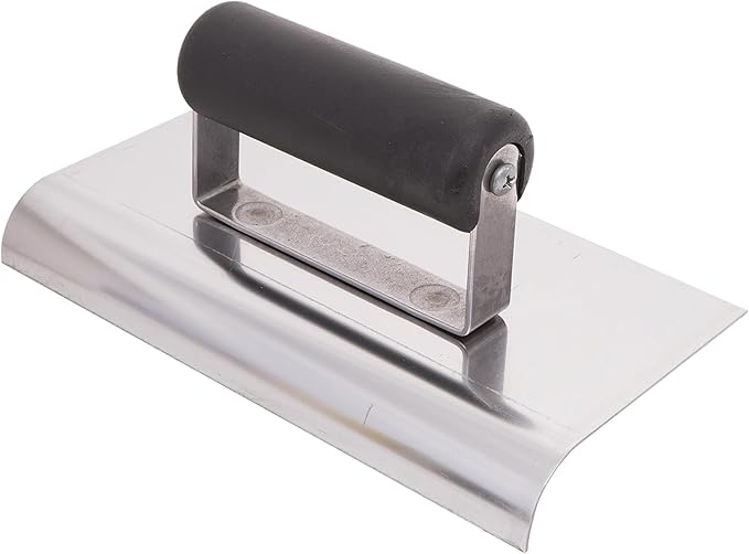 MARSHALLTOWN QLT Stainless Steel Hand Edgers, Plastic Handle, 203mm Length, 102mm Width, 3mm Radius, 6mm Lip, Made In The USA, CE516SP