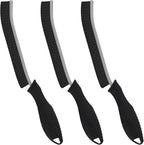 Hard Bristle Crevice Cleaning Brush - Home Cleaning Tools, Multi-Purpose Crevice Supplies for Kitchen, Bathroom, Toilet, Window, Vehicle, Faucets, Grout, Home (3, Black)