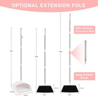 Broom with Dustpan Combo Set for Home 54-in Long Adjustable Handle Angle Broom and Dustpan Set with Dustpan Comb Teeth for Sweeping Pet Hair Food Dirt Kitchen