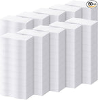 60 Pack Magic Extra Durable Sponge Eraser 3 Layer Density Cleaning Pads in Bulk Thick More Lasting Sponge Eraser for Bathroom Kitchen Floor Bathtub Toilet Cleaner(White)