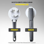Smilyeez Smile Head for Scotch Brite Dishwand with Yellow Scrub Moji Sponges