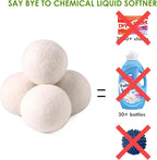 Wool Dryer Balls Organic 4 Pack XL,Laundry Dryer Balls,100% New Zealand Wool Natural Fabric Softener,Reusable 1000 Loads,Shorten Drying Time & Reduces Wrinkles,Baby Safe(4 Pack)
