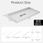OAKHAM HOME Washer Dryer Countertop 54" W x 27.5"D Washer Dryer Topper with Non-Slip Pads Laundry Countertop for Laundry Room Organization and Storage, White