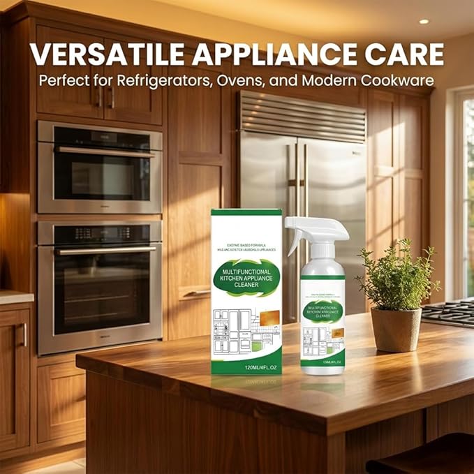 Kitchen Appliance Cleaner Spray, Multi-Purpose Cabinet Cleaner All in One, Kitchen Cabinet Cleaner for Stove Oven Range Hood Countertop, No Rinse No Scratch, 120ml/4oz (3PCS)