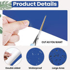 Qualirey 100 Pcs 6 x 8 Inch Sticky Traps for Gnats Dual Sided Fruit Fly Sticky Traps for Indoor and Outdoor Plant with Twist Ties and Plastic Holders for Flying Plant Insect, Fungus Gnats (Blue)