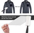 Lint Rollers for Pet Hair Extra Sticky, Pet Hair Remover Set Brush for Dog & Cat Hair Removal, Clothes, Furniture, 2 Handles with 4 Refills, 240 Total Sheets