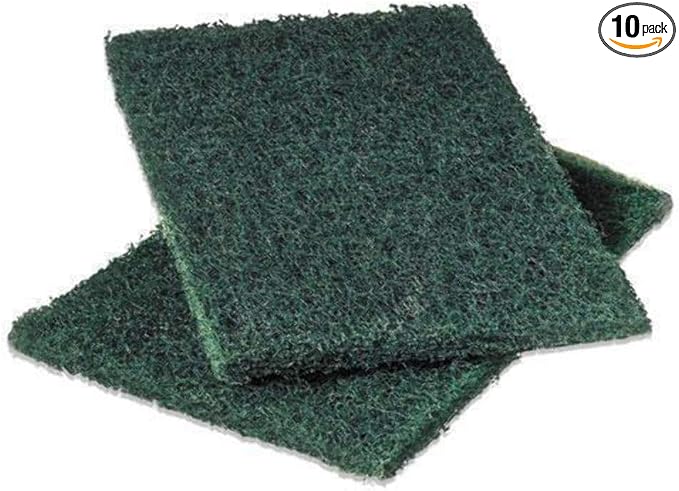 9" X 6" Multipurpose Cleaning Green Scrub/SCOURING PAD (10)