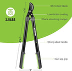 WORKPRO 27" Garden Bypass Lopper and Tree Trimmer, Heavy Duty Branch Cutter with 1.6" Cutting Capacity, Designed with SK5 Sharp Blade and Ergonomics Handles