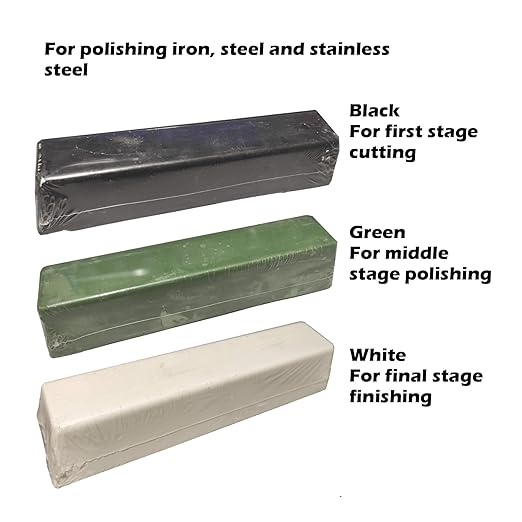 1.1 Pound Black Emery Polishing Buffing Compound Bar for First Stage Polishing of Stainless Steel, Steel and Iron