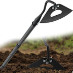 Hollow Garden Hoe - Heavy Duty Triangle Weed Hoes for Gardening,42" Adjustable Long Handle, Sharp Blade Hand Weeding Tool for Vegetable Gardens, Flower Beds, Lawn Edges & Tight Spaces