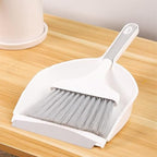 Toyvian Mini Dustpan and Brush Set, Small Handheld Broom with Dustpan, Portable Car Vent Cleaner and Desktop Cleaning Accessory, Gray Compact Cleaning Tool Kit for Home and Car Use