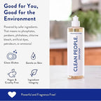THE CLEAN PEOPLE Liquid Dish Soap - Clean, Simple Ingredients - Extra Scrubbing Power (Fragrance Free) 12 fl. oz (6 Pack)
