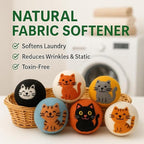 Laundry Wool Dryer Balls | Natural Fabric Softener – Reusable, Eco-Friendly, Reduces Drying Time – Wool Balls Replaces Dryer Sheets - Laundry Balls for Dryer (Cutie Cat (Type 1) 3XL)