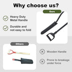 Spade Shovel, 45" Trench Shovel with 14.5" Long Narrow Spade for Digging, Trenching, Planting, Gardening, Heavy Duty