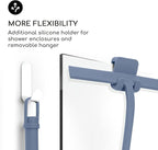 GÜTEWERK Shower Squeegee for Glass Doors, Silicone Window Squeegee, Bathroom and Glass Cleaning - Blue - 11 Inch