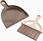 Mini Small Broom and Dustpan Set Small Dusting Brush for Camping, Tables, Desks, Keyboards, Window Cracks, Trash, Pets, and Other Cleaning Tools (White)
