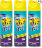 Invisible Glass 91160-3PK Premium Aerosol Glass and Window Foaming Cleaner Spray – Cleans Glass, Windows, Mirrors, Shower Doors, and More – Streak-Free, Ammonia-Free, Tint-Safe – 19 oz (Pack of 3)