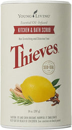 Young Living Thieves Kitchen And Bath Scrub | 14 Oz | Plant-Based Cleaning Formula | Tough On Grease And Grime | Infused With Thieves Essential Oil Blend | Rinses Clean Without Residue