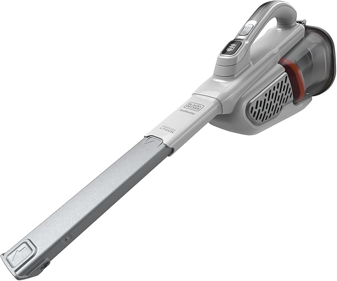 BLACK+DECKER Dust Buster Hand Held Vacuum Cordless Rechargeable, Portable Vacuum for Car, Extended Runtime, Powerful Suction, Extra Long Crevice Tool, AdvancedClean+ (HHVK320J10)