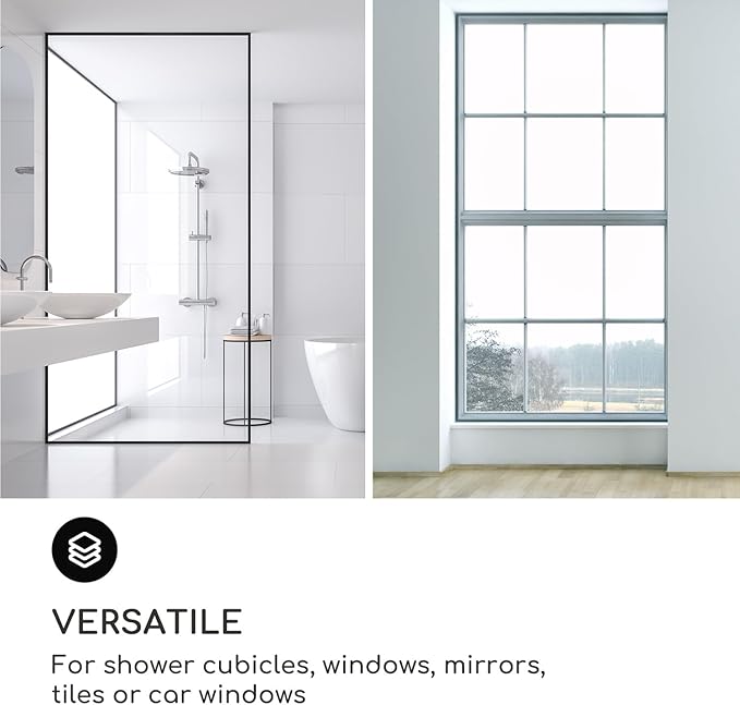 GÜTEWERK Shower Squeegee for Glass Doors, Silicone Window Squeegee, Bathroom and Glass Cleaning - Gray - 11 Inch