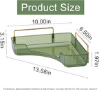 INVSSENE Corner Bathroom Countertop Organizer, Vanity Organizer Trays for Counter, Makeup Organizers, Perfume Tray, Skincare Shelf Storage Gifts for Women Girl Student (Green, 1 Tier)