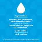 Dapple Baby Laundry Detergent, Powered by Plants, Concentrated, Hypoallergenic, Fragrance Free, Eco-Friendly Pouch, Stain Remover, 34 Fl Oz (3 Pack)