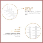 Toyvian Multi-Layer Sunglasses Display Stand with 6 Tiers Plastic Eyewear Organizer Rack Glasses Holder for Desktop Storage and Display