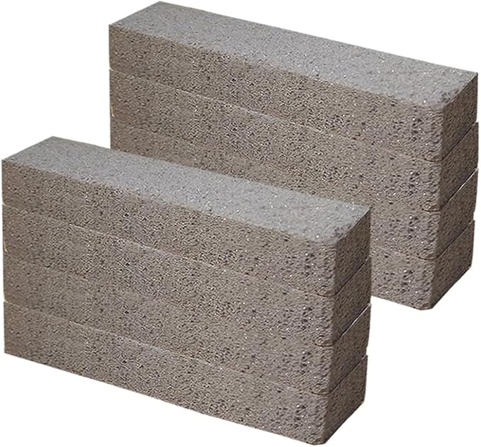 8 Pack Pumice Stones for Toilet Cleaning Pumice Sticks Remove Toilet Bowl Hard Water Rings, Calcium Buildup and Rust，Cleaning Stone Pumice Stone for Toilet Bowl, Pool, Bath, Kitchen, Barbecue