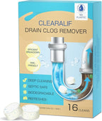 Drain Clog Remover and Cleaner, 16 Pack, Unscented,