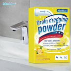 Garbage Disposal and Drain Pipe Cleaner, Drain Line Cleaner Rapid-Foam Fast-Acting Sink Pipe Dredge Cleaner Powders 6 Unit Pack for Kitchen Toilet Pipe Dredging