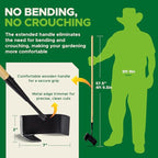 Lawn Edger for Landscaping - Manual Edgers, Edging Shovel for Precise Clean Borders, Manual Edger Lawn Tool, Long Handle Garden Edgers for Landscaping, Flower Beds & Pathways - KWIK EDGE Tool