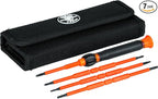 Klein Tools 32584INSR Precision 8-in-1 Screwdriver Set with Case, 1000V Rated Insulated Set with Phillips, Slotted and Tamperproof TORX Bits