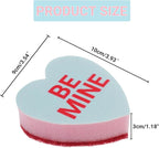 Heart Shaped Sponge with Words, Dual-Sided Kitchen Scrubber for Washing Dishes, Pots, Pans and General Household Cleaning, ‌Multicolour (6 Pack)