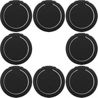 FUOYLOO 8pcs Adhesive Wall Glasses Organizer - 180° Folding Eyewear Storage Rack for Small Spaces - Eyeglass Holder for Home and Office Use Black
