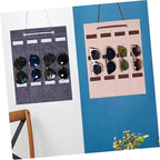 Alipis Felt Sunglasses Organizer Hanging Bag Wall Pocket Storage Pouch 30x40cm Small Camel Eyewear Holder for Door and Wall Hanging