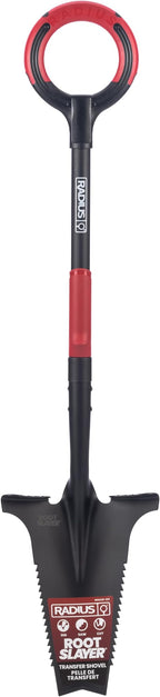 Root Slayer by Radius Garden RS220-001 Heavy Duty Serrated Steel Spade Shovel